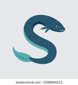American Eel vector art illustration