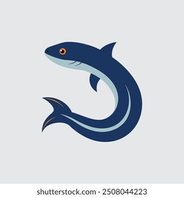 American Eel vector art illustration