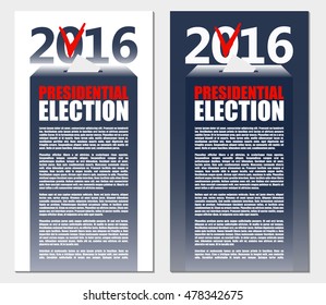 American Election 2016 background. Poster or brochure template.