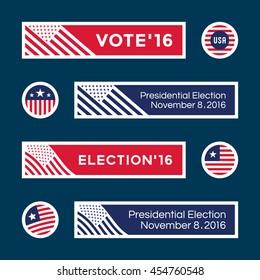 American Election Badges And Vote Logo Graphics. Presidential Election (1)