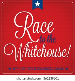 American election typographic card in vector format.