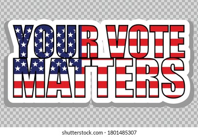 american elections vote vector illustration set. collection of badge patch stickers with democratic civil society slogans, stars and stripes flag elements. ready-made design for advertising printing
