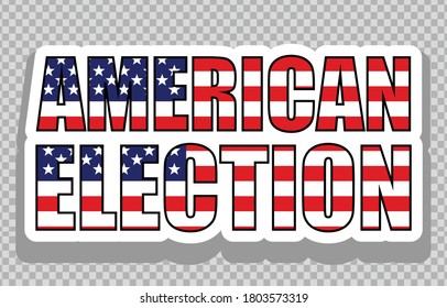 conjunto de ilustraciones vectoriales de las elecciones norteamericanas. colección de pegatinas de parches de insignia con lemas democráticos de la sociedad civil, estrellas y elementos de bandera de rayas. diseño preparado para la impresión publicitaria