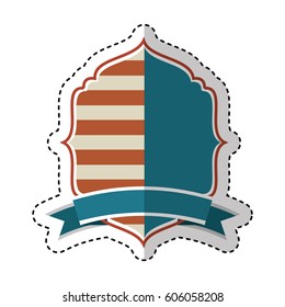 american emblem frame icon vector illustration design