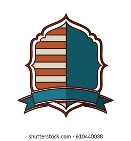 american emblem frame icon vector illustration design
