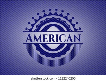 American emblem with jean background
