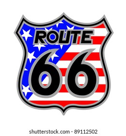 American emblem of route 66