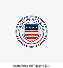 American emblem symbol logo vector modern
