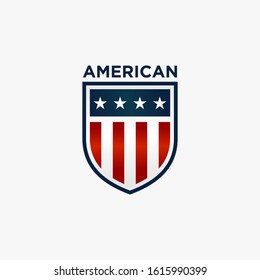 American emblem symbol shield modern logo