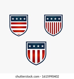 American Emblem Symbol Shield Modern Logo