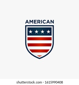 American emblem symbol shield modern logo