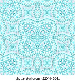American endless pattern vector design. Traditional geometric background. Scarf print in ethnic style. Patchwork motifs in geo style.
