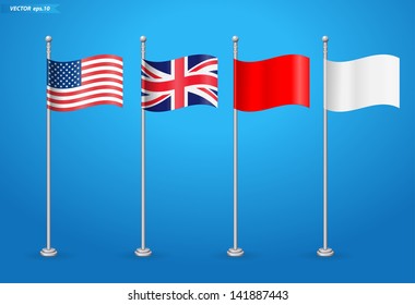 American with england flag, Vector illustration template design 