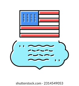 american english color icon vector. american english sign. isolated symbol illustration