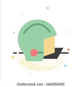 American, Equipment, Football, Helmet, Protective Abstract Flat Color Icon Template. Vector Icon Template background