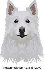 Vector de cara de perro esquimal americano