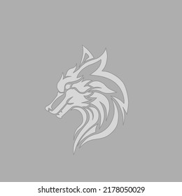 american eskimo dog simple logo