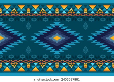 American ethnic native pattern. Geometric ethnic seamless pattern traditional. American, Mexican style. Design for background, wallpaper, illustration, fabric, clothing, carpet, textile, batik, embroi