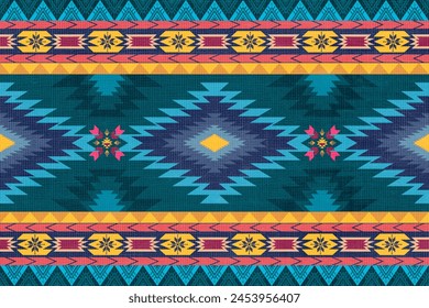 Patrón étnico nativo americano. Patrón sin costuras étnico geométrico tradicional. Americano, estilo mexicano. Diseño para el fondo, Fondo de pantalla, ilustración, tela, ropa, alfombra, textil, batik, embroi