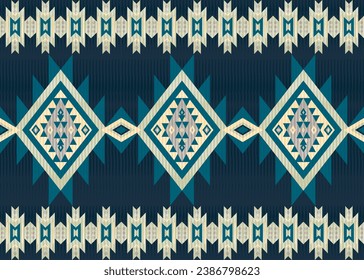 American ethnic native pattern.Traditional Navajo,Aztec,Apache,Southwest and Mexican style fabric pattern.Abstract vector motifs pattern.Design for fabric,clothing,blanket,carpet,woven,wrap,decoration