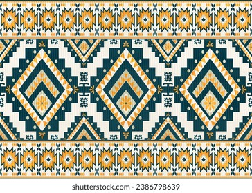 American ethnic native pattern.Traditional Navajo,Aztec,Apache,Southwest and Mexican style fabric pattern.Abstract vector motifs pattern.Design for fabric,clothing,blanket,carpet,woven,wrap,decoration
