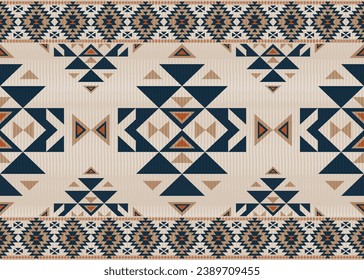 American ethnic native pattern.Traditional Navajo,Aztec,Apache,Southwest and Mexican style fabric pattern.Abstract vector motifs pattern.Design for fabric,clothing,blanket,carpet,woven,wrap,decoration