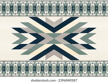 American ethnic native pattern.Traditional Navajo,Aztec,Apache,Southwest and Mexican style fabric pattern.Abstract vector motifs pattern.Design for fabric,clothing,blanket,carpet,woven,wrap,decoration