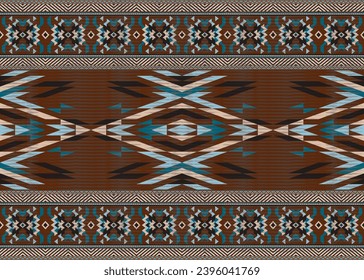 American ethnic native pattern.Traditional Navajo,Aztec,Apache,Southwest and Mexican style fabric pattern.Abstract vector motifs pattern.Design for fabric,clothing,blanket,carpet,woven,wrap,decoration