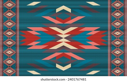 American ethnic native pattern.Traditional Navajo,Aztec,Apache,Southwest and Mexican style fabric pattern.Abstract vector motifs pattern.Design for fabric,clothing,blanket,carpet,woven,wrap,decoration