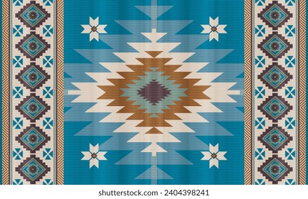 American ethnic native pattern.Traditional Navajo,Aztec,Apache,Southwest and Mexican style fabric pattern.Abstract vector motifs pattern.Design for fabric,clothing,blanket,carpet,woven,wrap,decoration