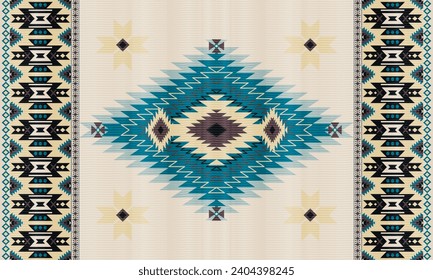 American ethnic native pattern.Traditional Navajo,Aztec,Apache,Southwest and Mexican style fabric pattern.Abstract vector motifs pattern.Design for fabric,clothing,blanket,carpet,woven,wrap,decoration