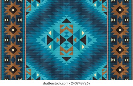 American ethnic native pattern.Traditional Navajo,Aztec,Apache,Southwest and Mexican style fabric pattern.Abstract vector motifs pattern.Design for fabric,clothing,blanket,carpet,woven,wrap,decoration