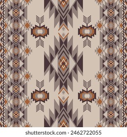 American ethnic native pattern.Traditional Navajo,Aztec,Apache,Southwest and Mexican style fabric pattern.Abstract vector motifs pattern.Design for fabric,clothing,blanket,carpet,woven,wrap,decoration