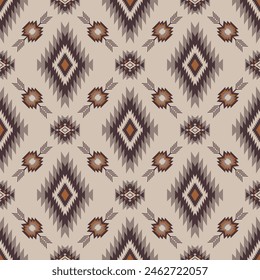 American ethnic native pattern.Traditional Navajo,Aztec,Apache,Southwest and Mexican style fabric pattern.Abstract vector motifs pattern.Design for fabric,clothing,blanket,carpet,woven,wrap,decoration