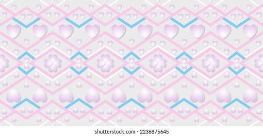 American fabric pattern design. Use geometry to create a fabric pattern. Design for textile industry, background, carpet, wallpaper, clothing