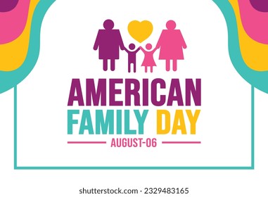 American Family Day background template. Holiday concept. background, banner, placard, card, and poster design template with text inscription and standard color. vector illustration.