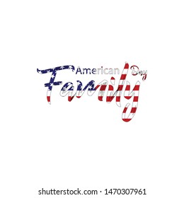 American Family Day Vector Template, Celebrated Annual in August. Happy Holiday in United States