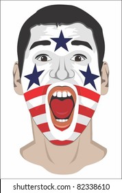 American fan face - series of similar images