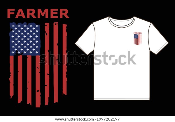 American Farmer Flag Design Element Poster Stock Vector (Royalty Free