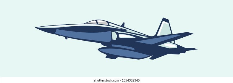 American fighter jet icon vector illustration 