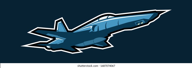 American fighter jet icon vector illustration 