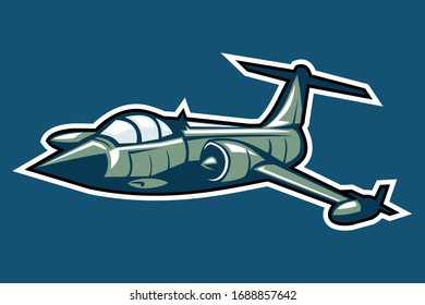 American fighter jet icon vector illustration