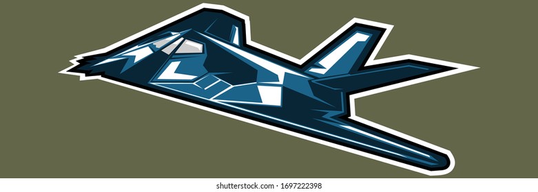 American fighter jet icon vector illustration 