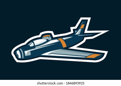 American fighter jet icon vector illustration