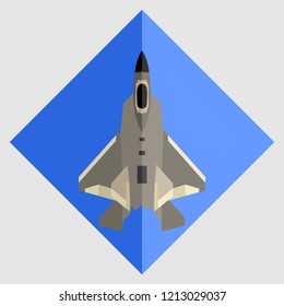 American fighter plane vector illustration