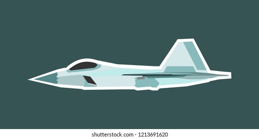 American fighter plane vector illustration
