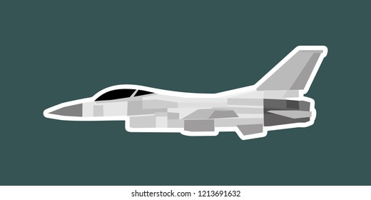 American fighter plane vector illustration