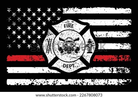 American Fire Department Flag Design