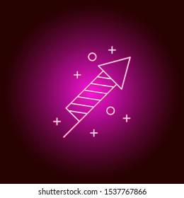 American, fireworks, festivity, icon. Modern American USA vector icon - neon vector. Can be used for web, mobile