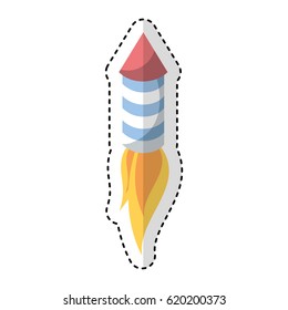 american fireworks isolated icon